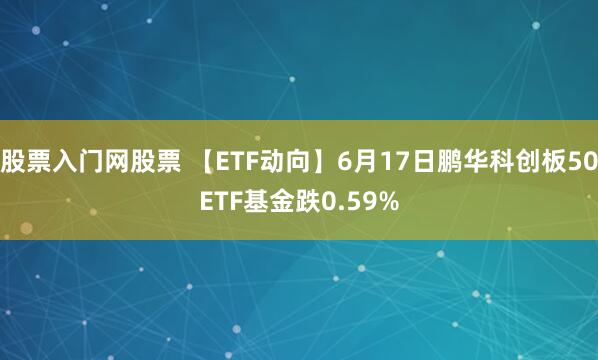 股票入门网股票 【ETF动向】6月17日鹏华科创板50ETF基金跌0.59%