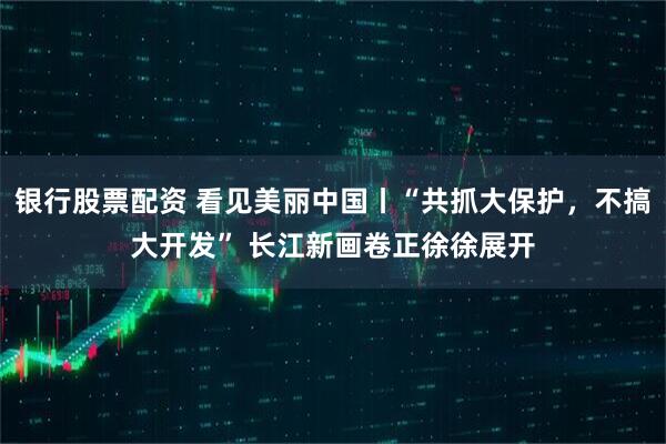 银行股票配资 看见美丽中国丨“共抓大保护，不搞大开发” 长江新画卷正徐徐展开
